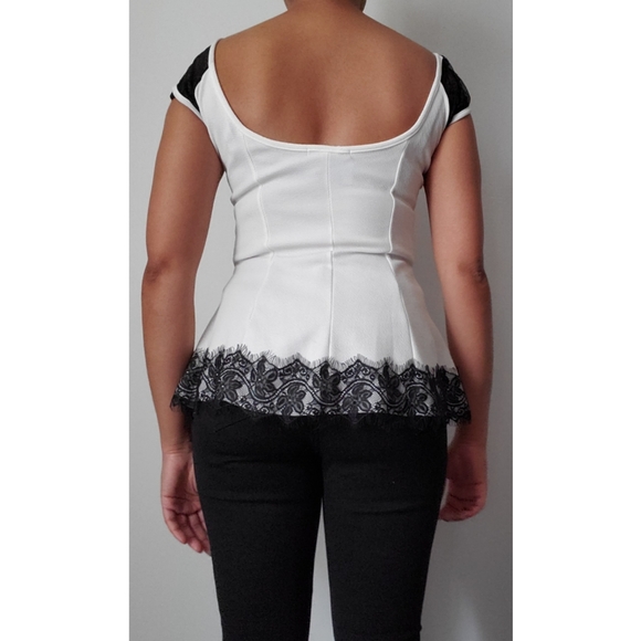 Dressy Sleeveless Top, White, Size S - Picture 3 of 7